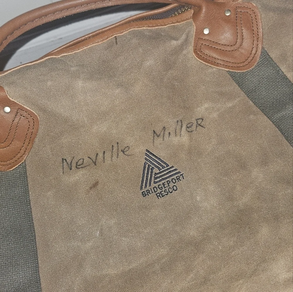 Vintage L.L. Bean XLarge Canvas & Leather Duffle Bag – Green Army